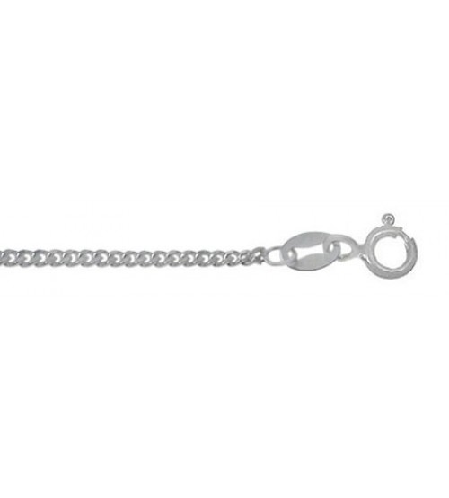 1.7mm Curb Chain, 14" - 36" Length, Sterling Silver